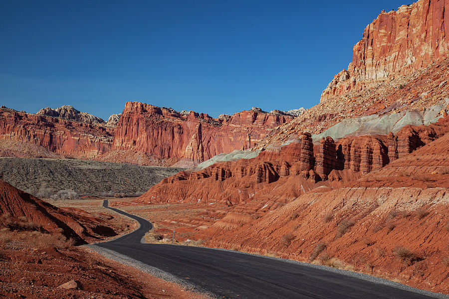 Capitol Reef Scenic Drive Wide Photograph by Al Hann