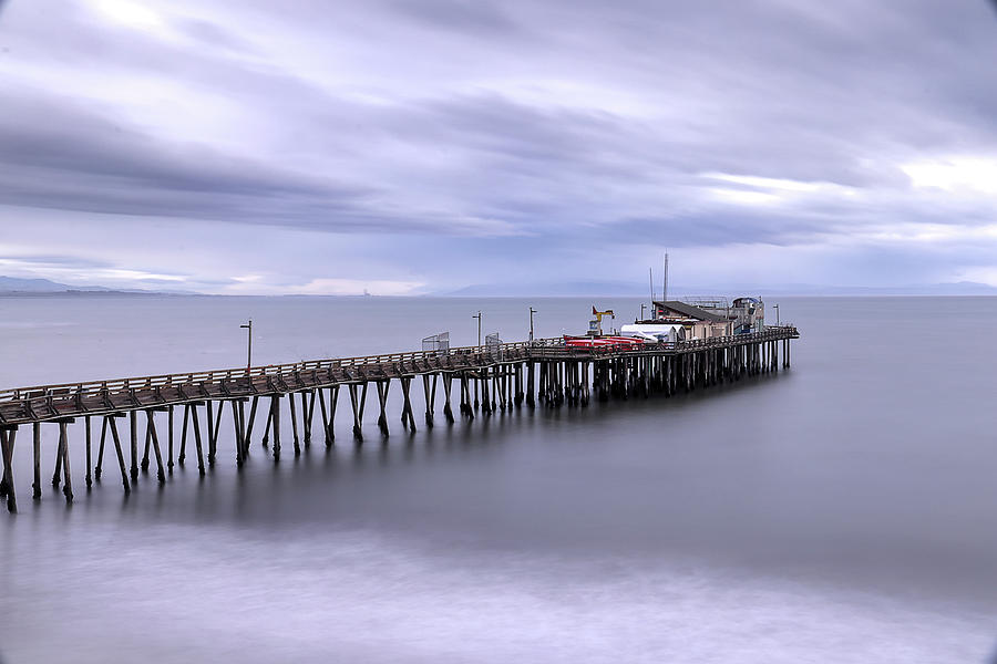 Capitola Wharf on a Stormy Day Photograph by Morgan Wright
