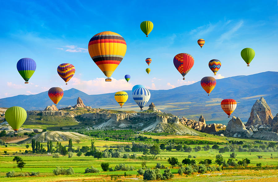 Turkey Photograph - Cappadocia - Balloon Flying On The Sky by Jan Wlodarczyk