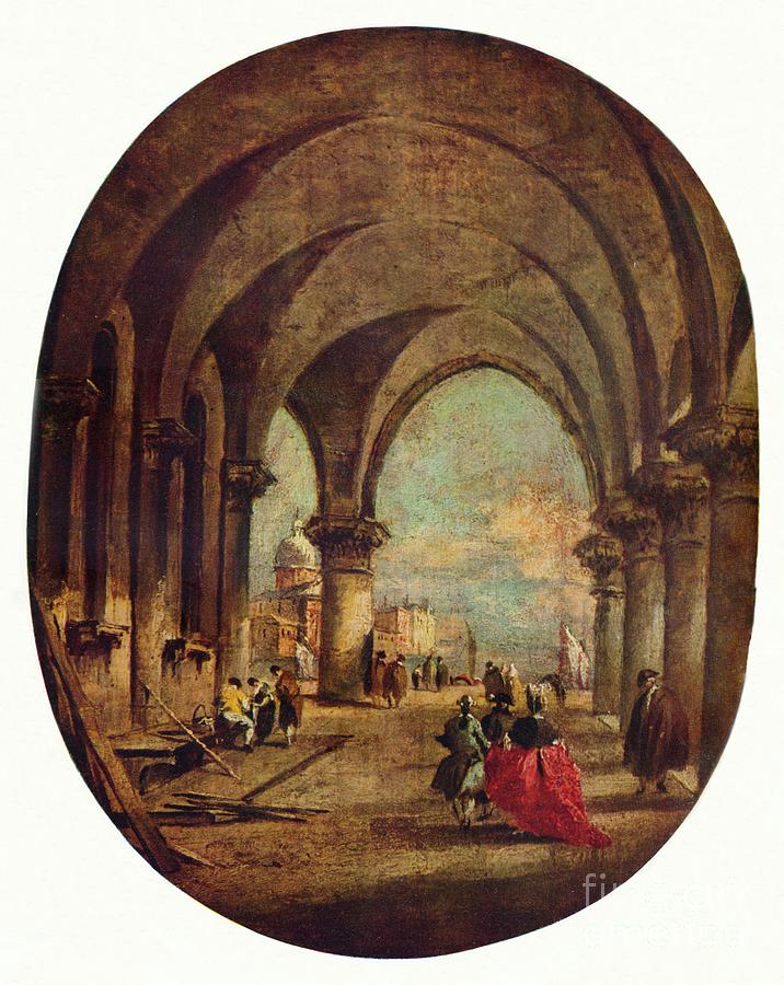 Capriccio With The Arcade Of The Doges Drawing by Print Collector