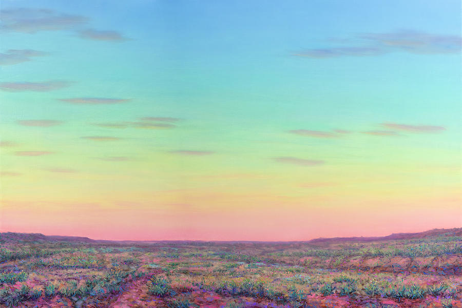 Sunset Painting - Caprock Dawn by James W Johnson