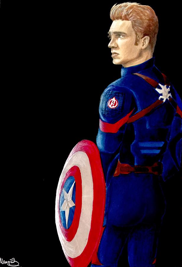 Captain America Drawing by Meagan Calhoun - Pixels