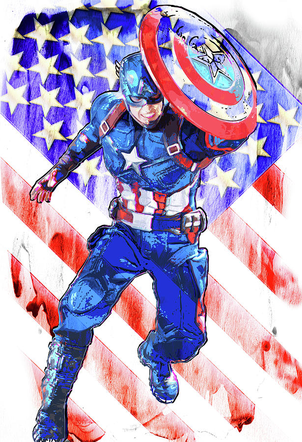 Captain America The First Avenger Painting by Xenomorphic Press 