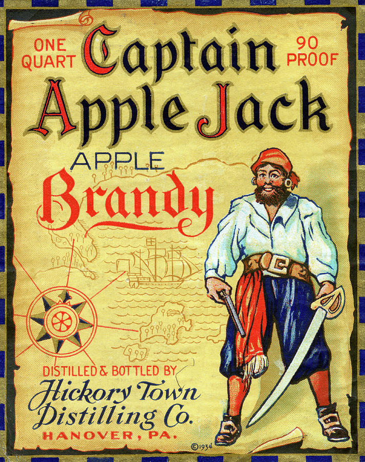 Captain Apple Jack Apple Brandy Painting by Unknown