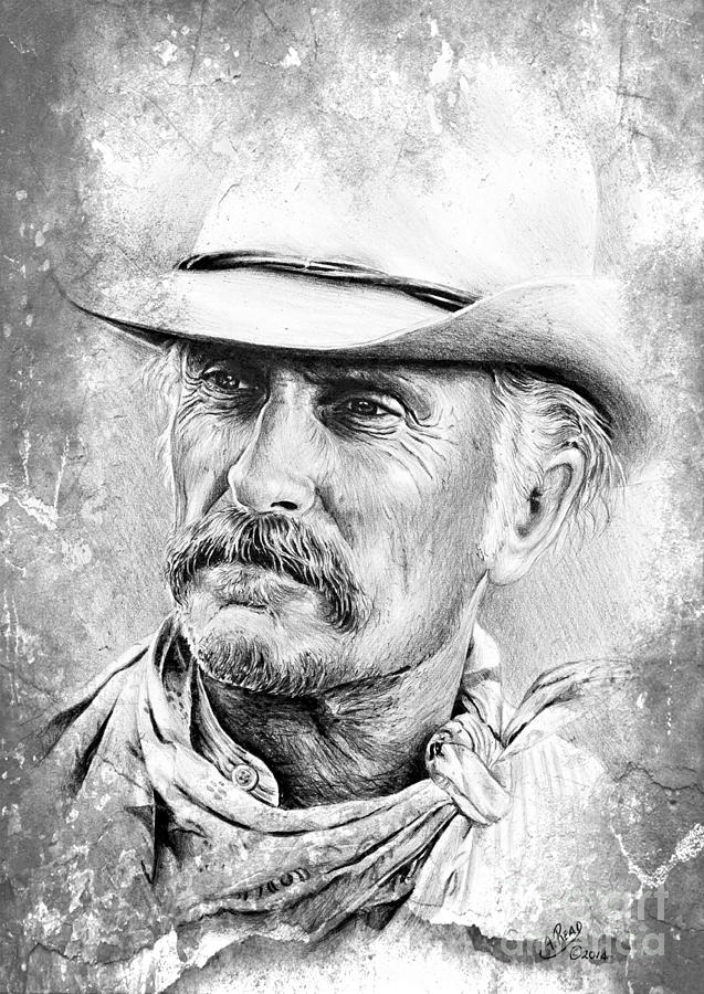 Robert Duvall Drawing - Captain Augustus McCrae by Andrew Read