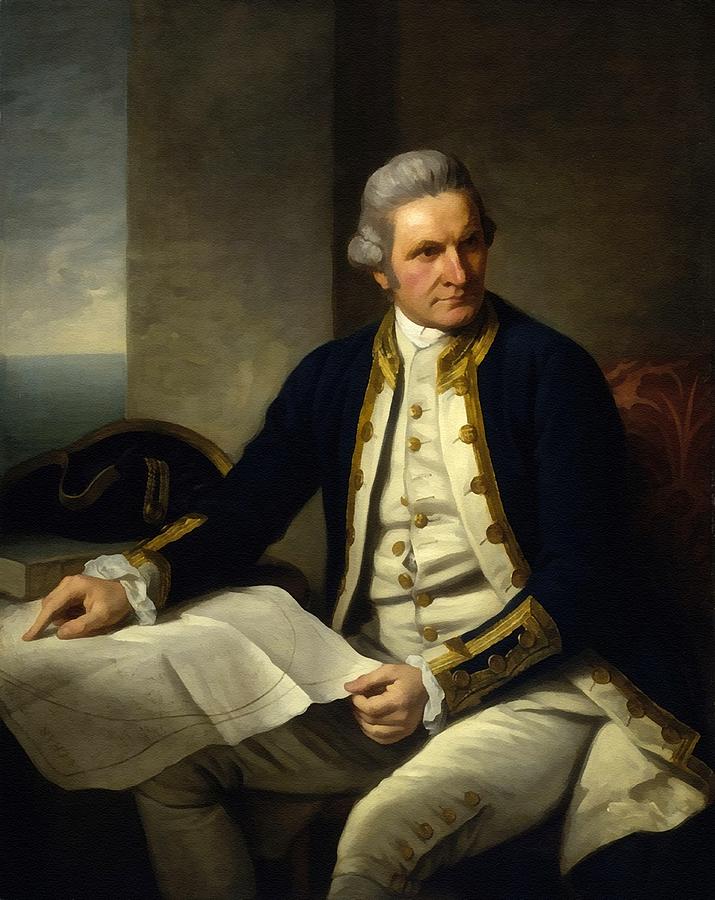 Captain James Cook After The Original Painting By Nathaniel Dance - Holland L B Digital Art