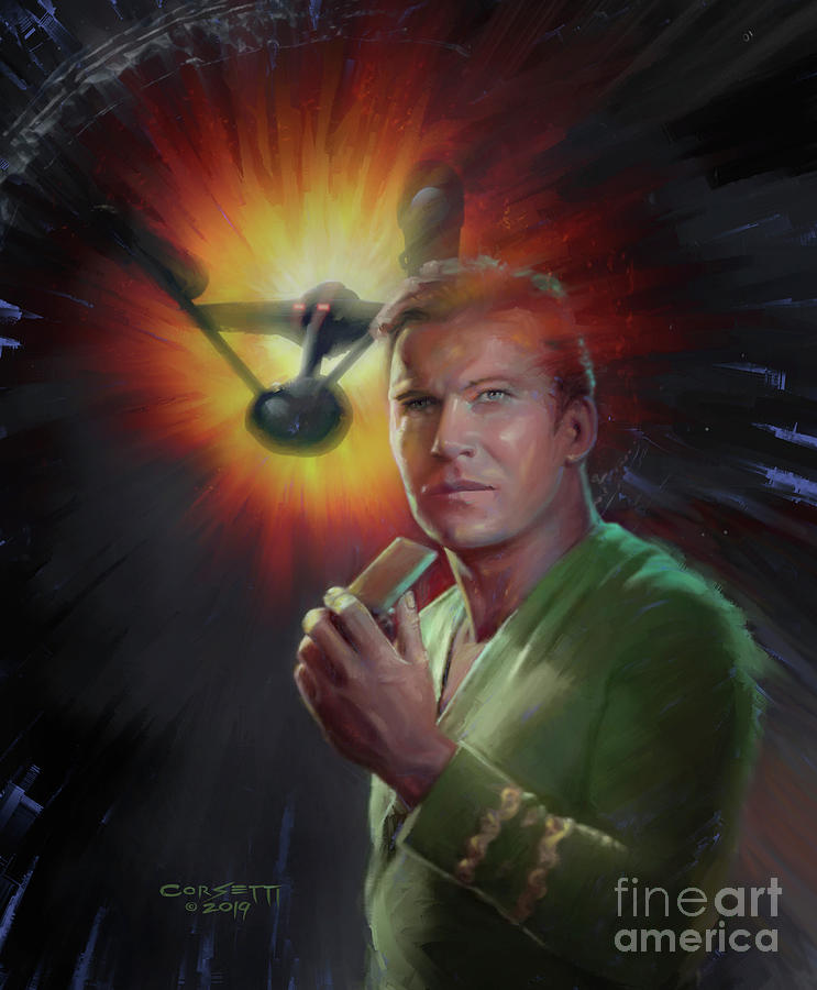 Captain James T. Kirk Digital Art by Robert Corsetti