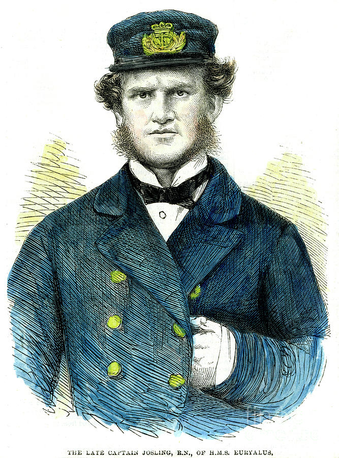 Captain Josling, Of Hms Euryalus, 1863 Drawing by Print Collector