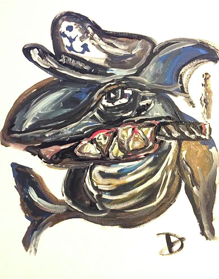 Fish Painting - Captain Mc Sharkton by Debora Lewis