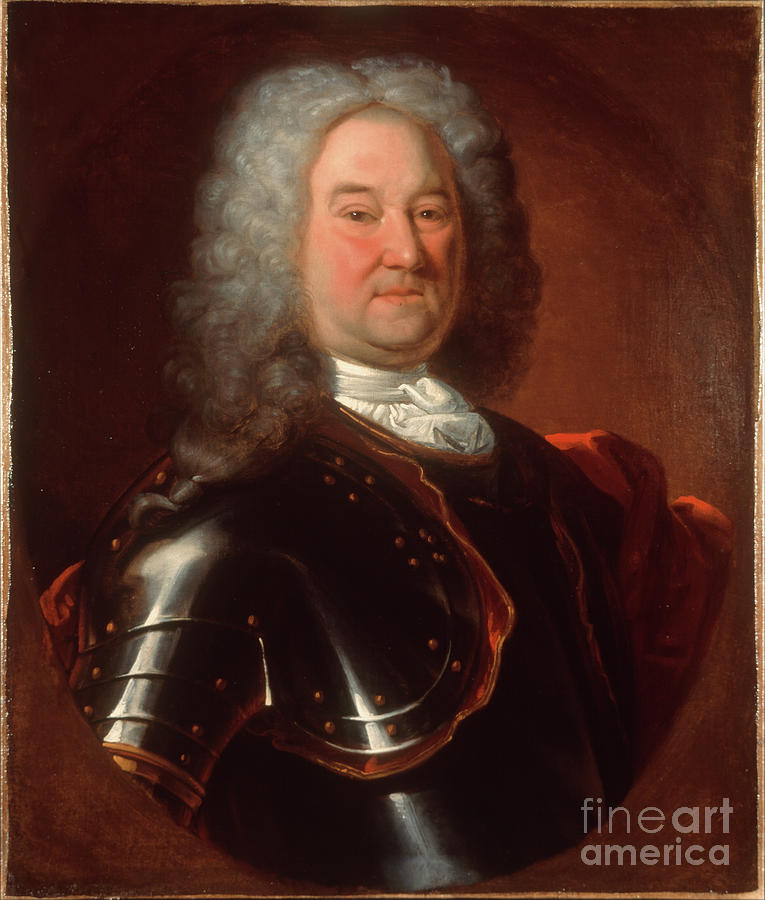 Captain Robert Parker, The Royal Regiment Of Ireland, C.1720 Painting by Alexis Simon Belle