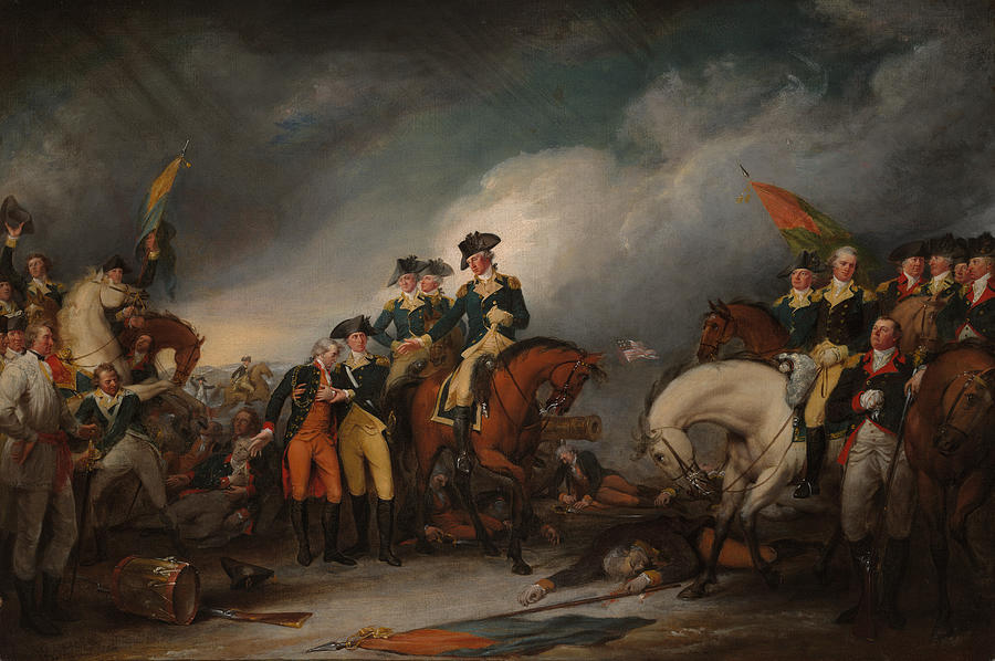 Capture of the Hessians at Trenton - December 26, 1776 - John Trumbull  Painting by War Is Hell Store
