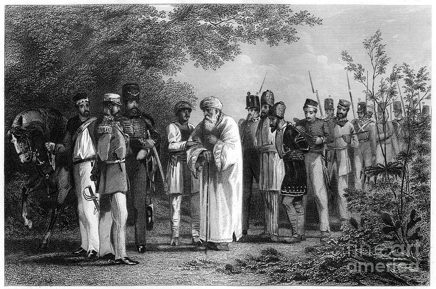 Capture Of The King Of Delhi By Captain Drawing by Print Collector
