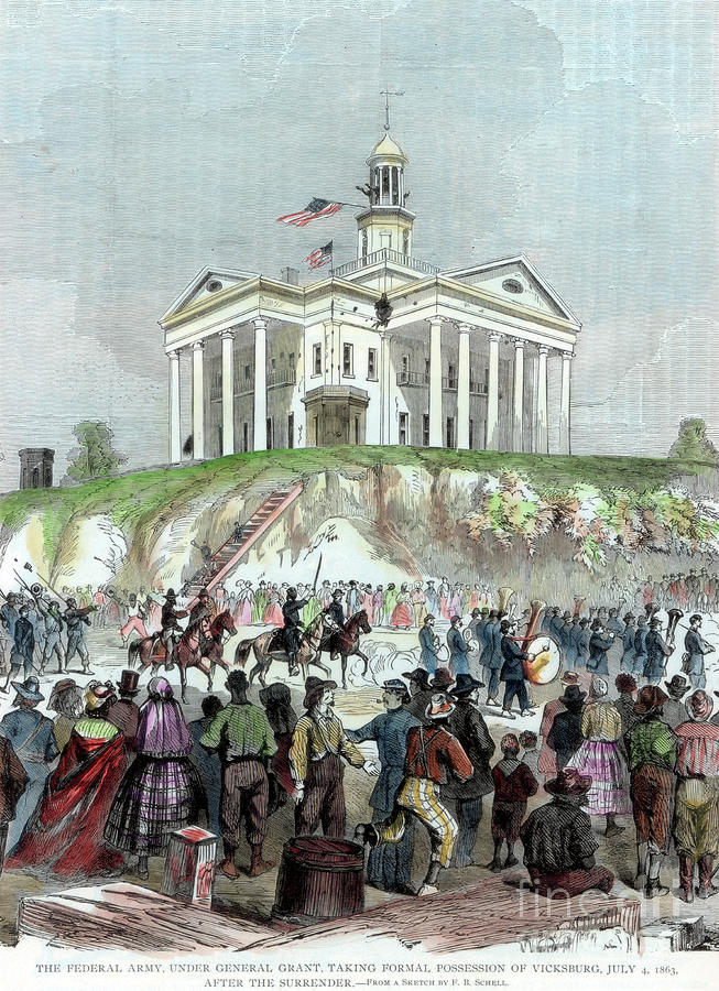 Capture Of Vicksburg, Mississippi Drawing by Print Collector