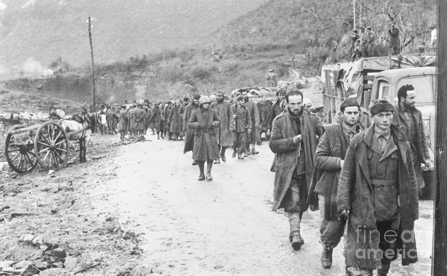 Captured Italians Marching Photograph by Bettmann