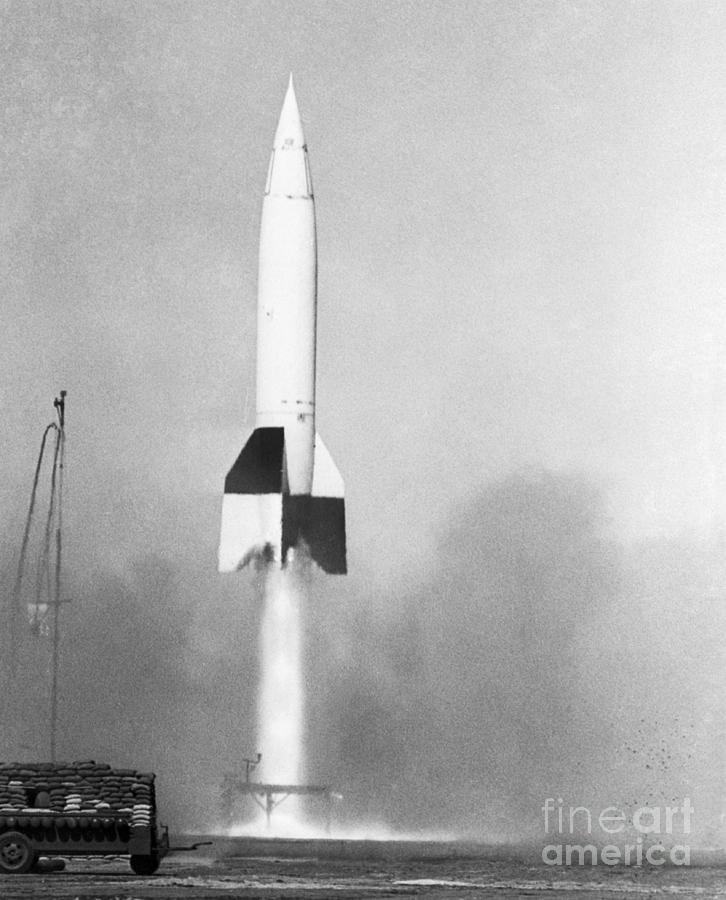 Captured V-2 Rocket Launching For Test Photograph by Bettmann