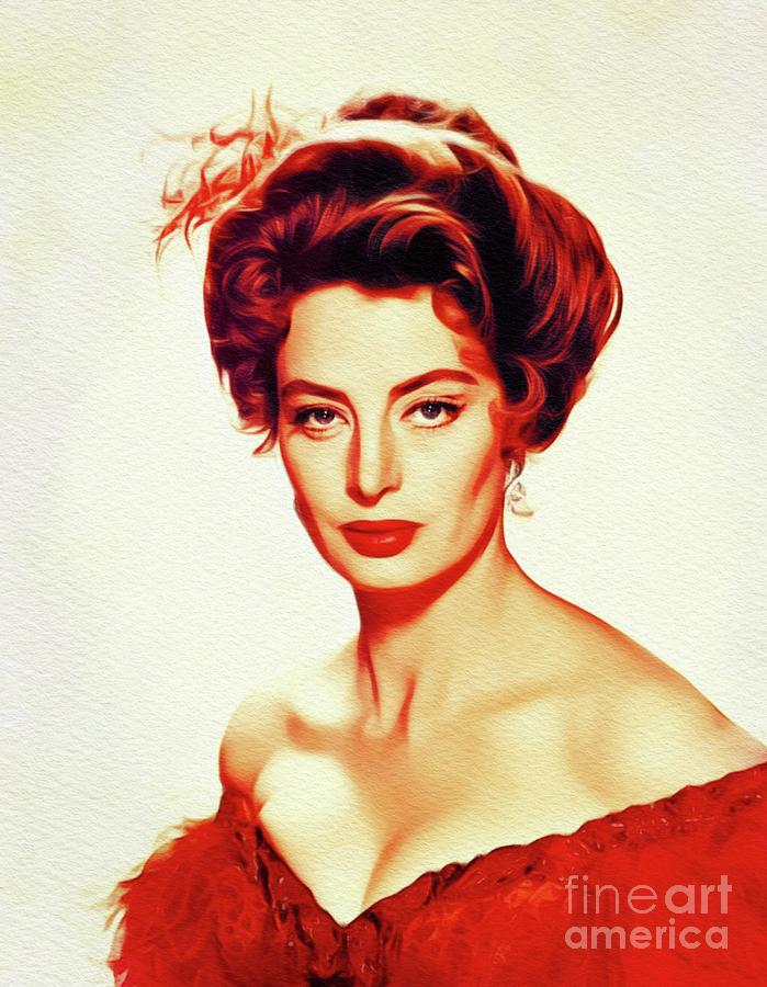 Hollywood Painting - Capucine, Model and Actress by Esoterica Art Agency