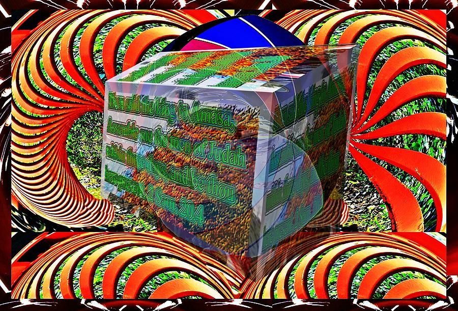 Car colors as a box and little planet with text as art Digital Art by Karl Rose