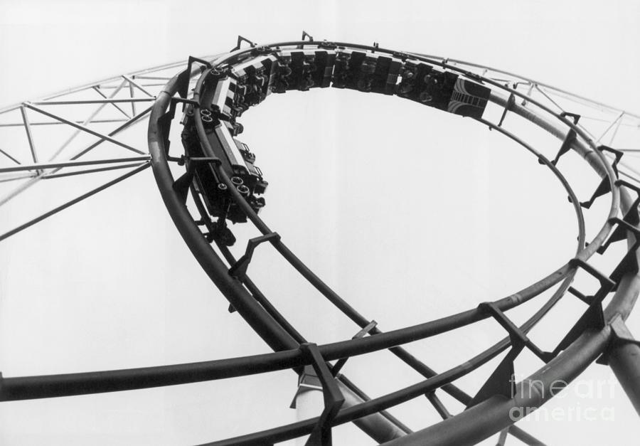 Car Going Through Roller Coaster Loop Photograph by Bettmann