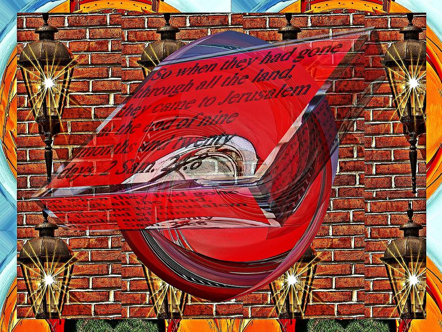 Car hood little planet with text as a box Digital Art by Karl Rose