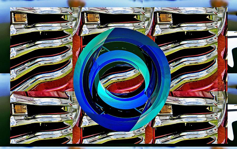 Car reflection box little planet as art Digital Art by Karl Rose