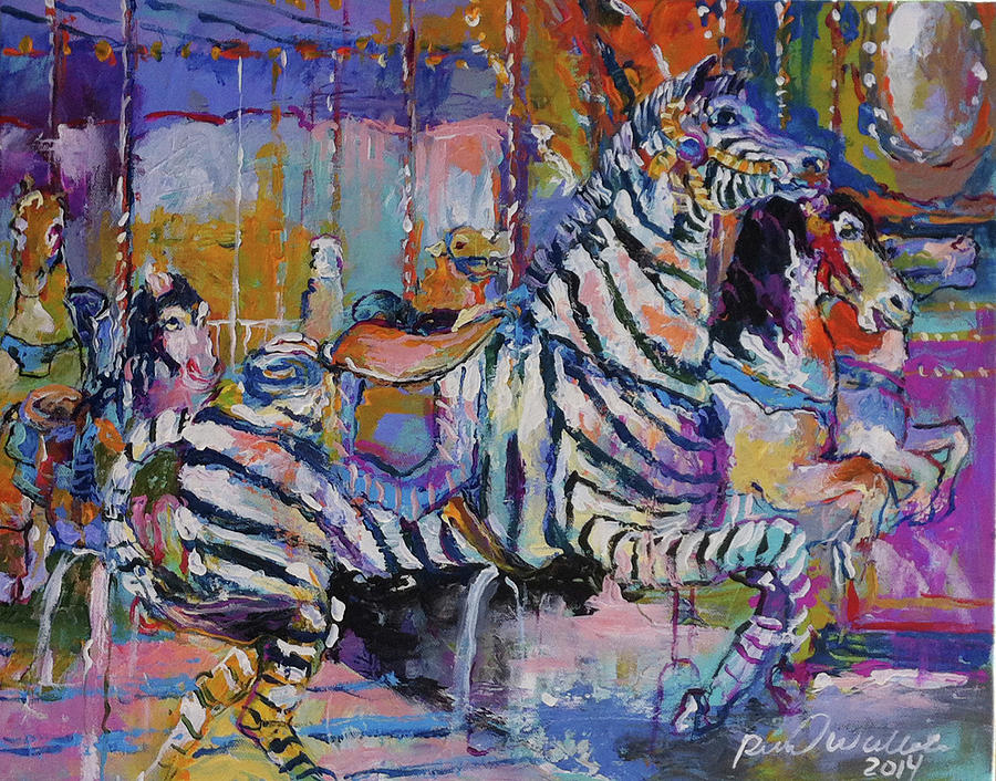 Zebra Painting - Car by Richard Wallich