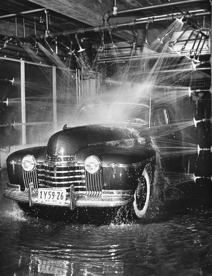 Vehicle Photograph - Car Wash by Bernard Hoffman