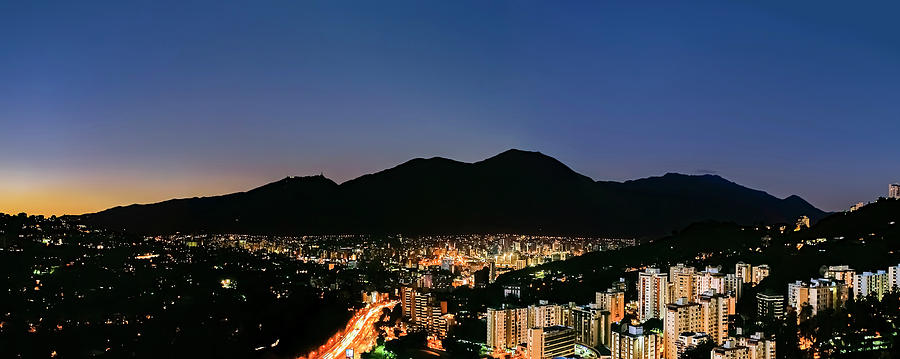 Sunset Photograph - Caracas by night by Alejandro Ascanio
