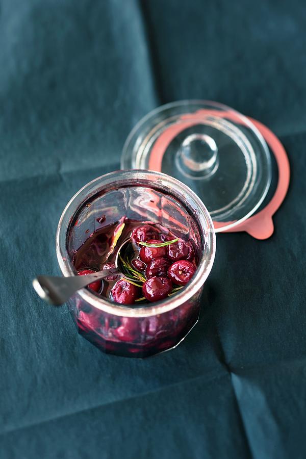 Caramel Pepper Cherries Preserved In Red Wine Photograph by Jalag / Wolfgang Schardt