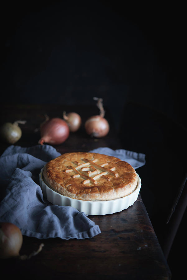 Caramelized Onion And Mushroom Pie Photograph by Justina Ramanauskiene