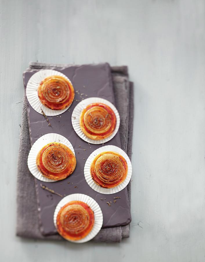 Caramelized Onion Mini Pizzas Photograph by Viel - Fine Art America