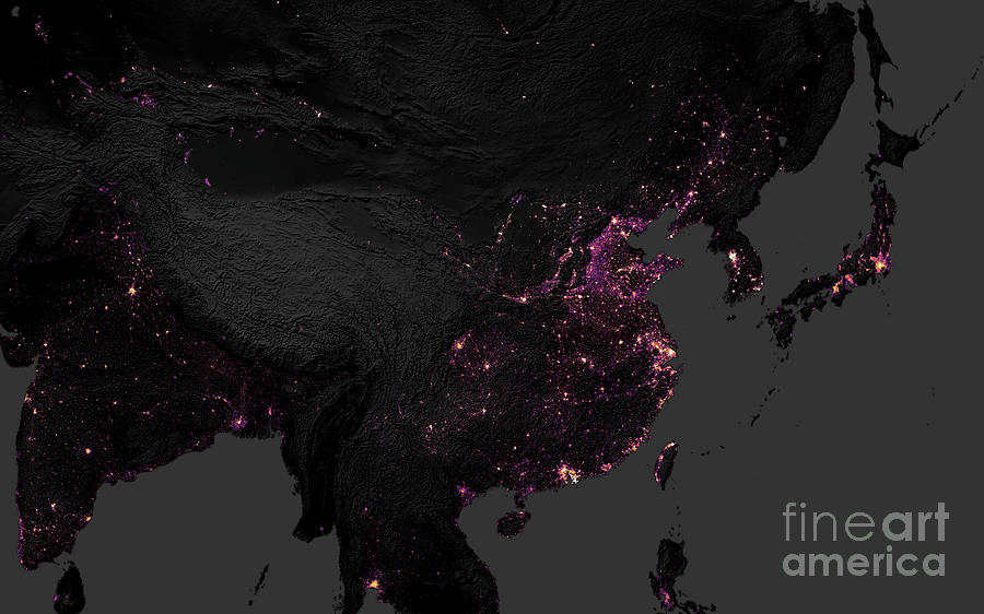 Carbon Footprints Of South-east Asian Cities Photograph by Nasa Earth Observatory/science Photo Library