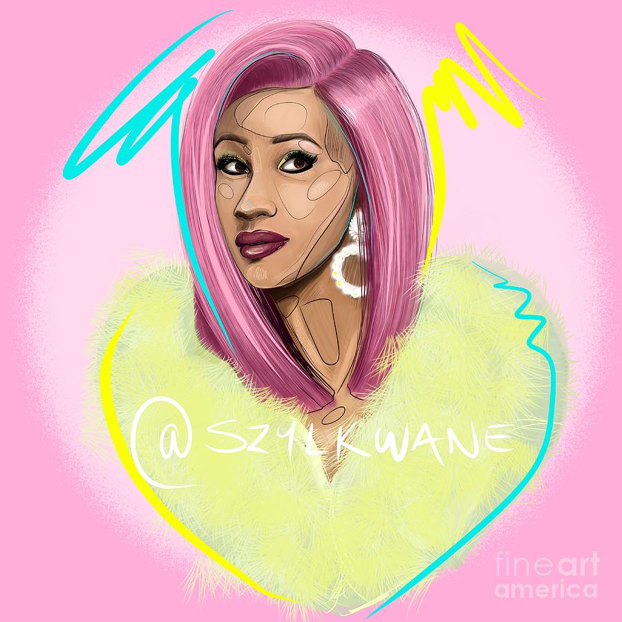 Cardi B Digital Art by Szylk Wane | Fine Art America