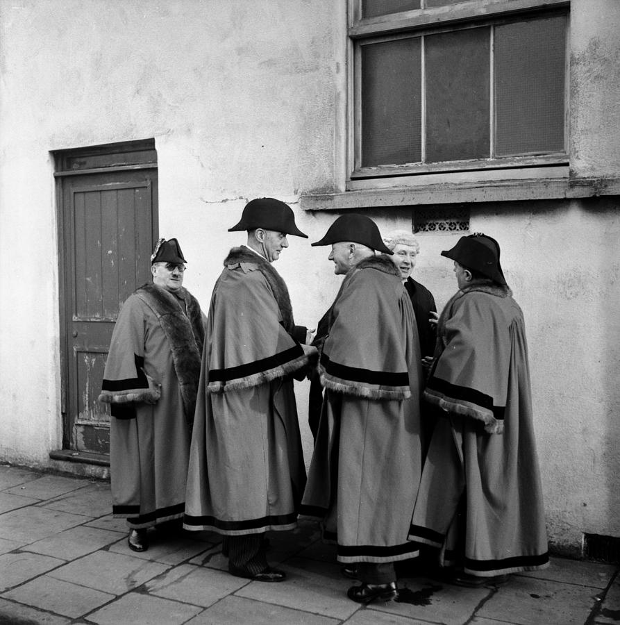 Cardiff Officials Photograph by Bert Hardy