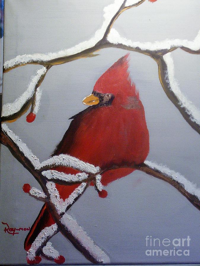 Cardinal - 071 Painting by Raymond G Deegan