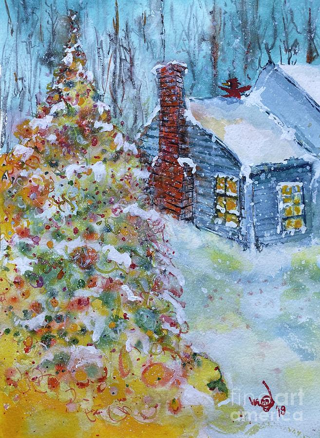 Cardinal Christmas Painting by Glen Garnett Cardinal Christmas Painting by Glen Garnett