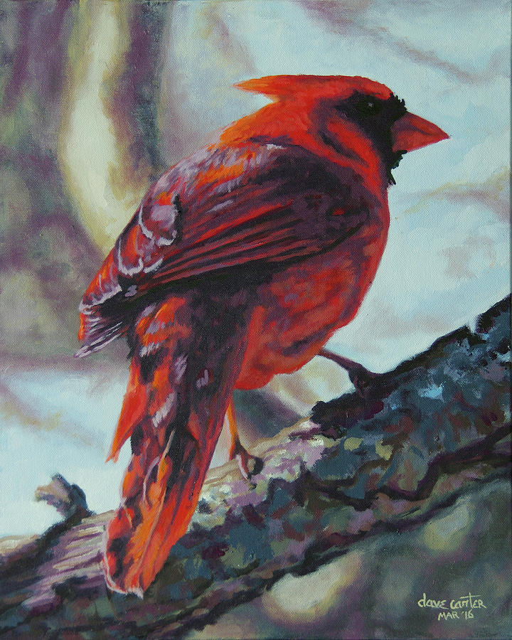 cardinal oil painting