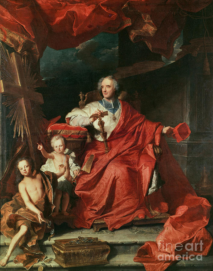 Jesus Christ Painting - Cardinal De Bouillon by Hyacinthe Francois Rigaud