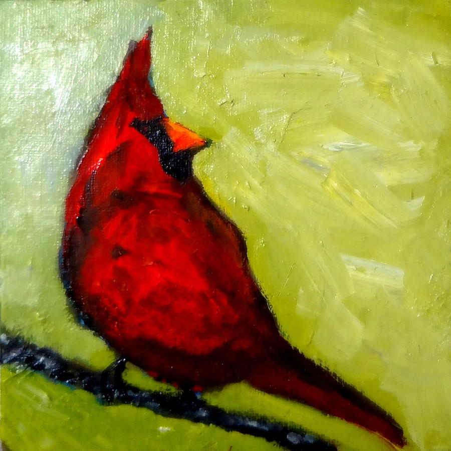 Cardinal Painting by Katy Hawk