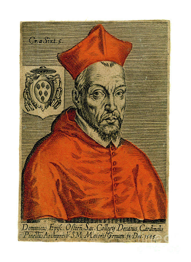 Cardinal Pinette, 1585 Drawing by Print Collector