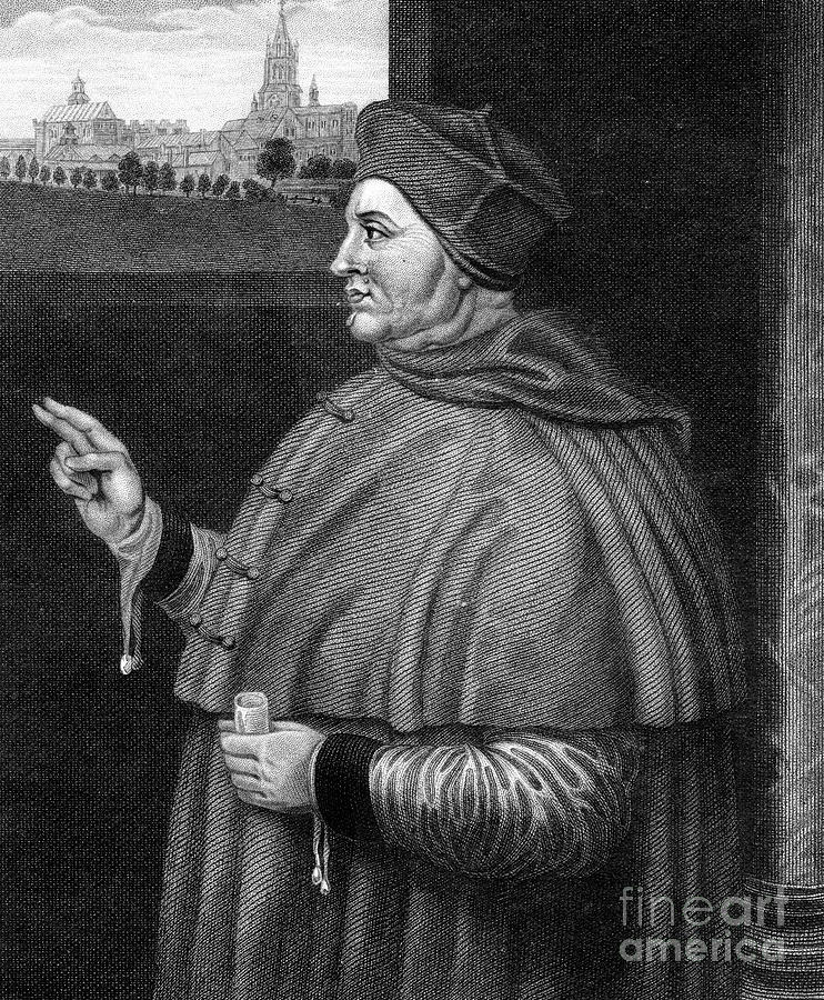 Cardinal Thomas Wolsey, 1832.artist Wt Drawing by Print Collector