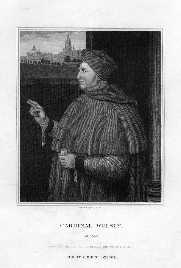 Cardinal Thomas Wolsey C1475-1530 Drawing by Print Collector