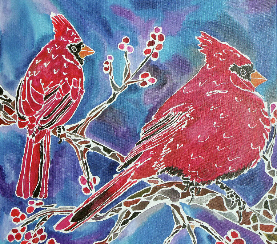 Holiday Painting - Cardinal Virtue by Lauren Moss