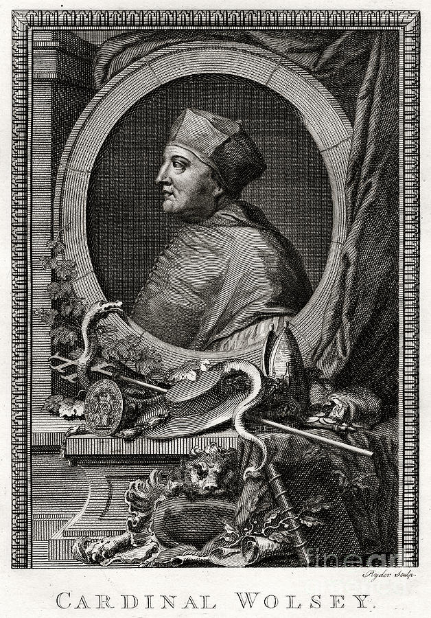 Cardinal Wolsey, 1775. Artist Ryder Drawing by Print Collector