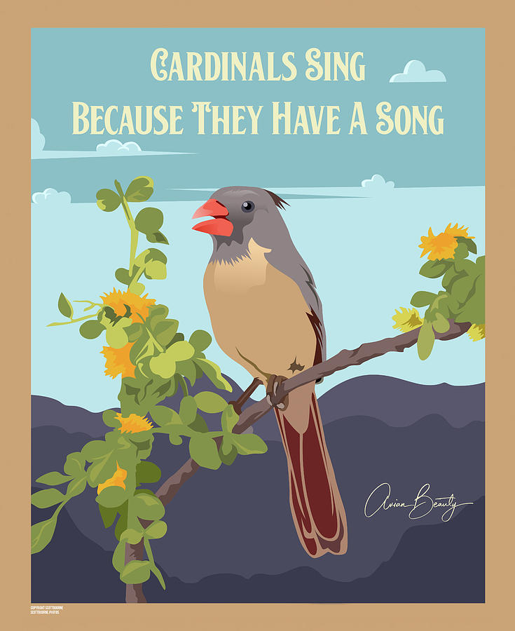 Cardinals Sing Because They Have A Song by Scott Bourne Cardinals Sing Because They Have A Song by Scott Bourne