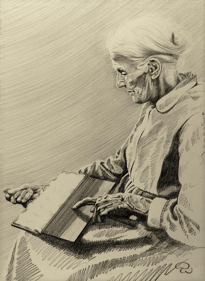Carding Cotton Drawing by David Walker Carding Cotton Drawing by David Walker