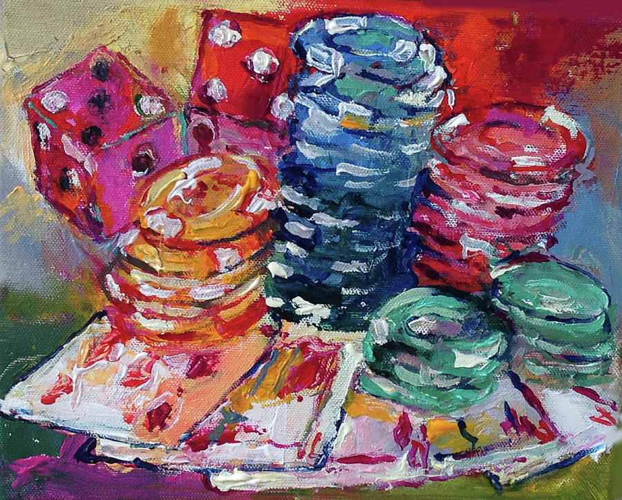 Casino Painting - Cards by Richard Wallich