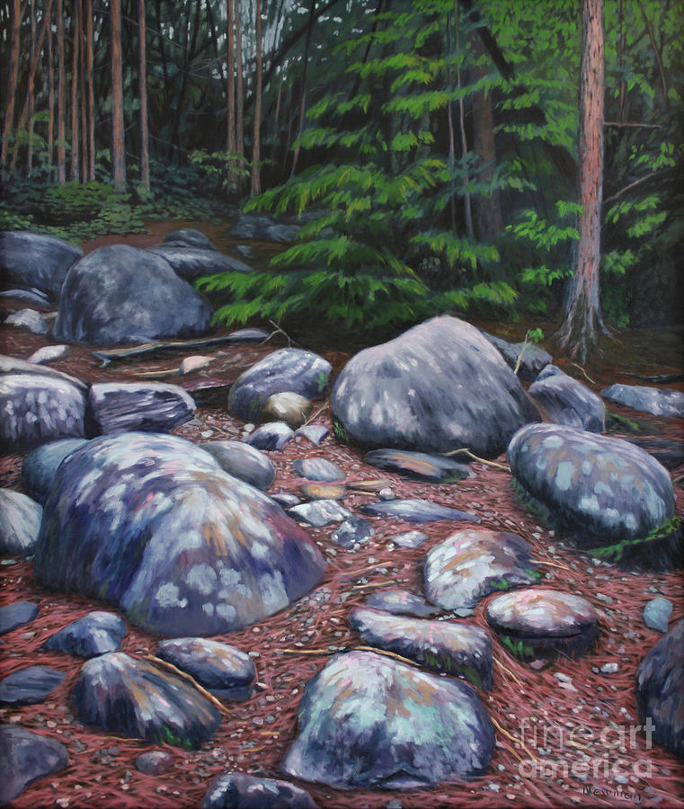 Careful Footing Required Painting by Shelley Newman