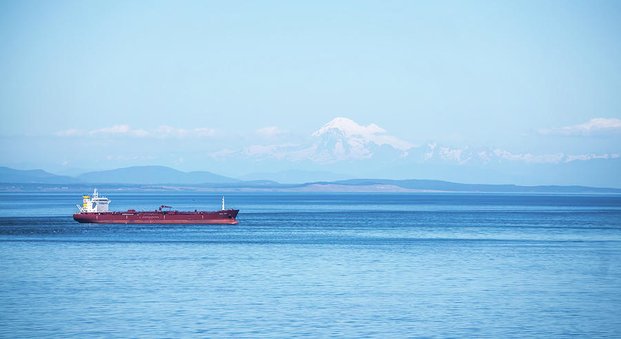 Cargo Oil Tanker Ship In The Ocean  Photograph by Alex Grichenko
