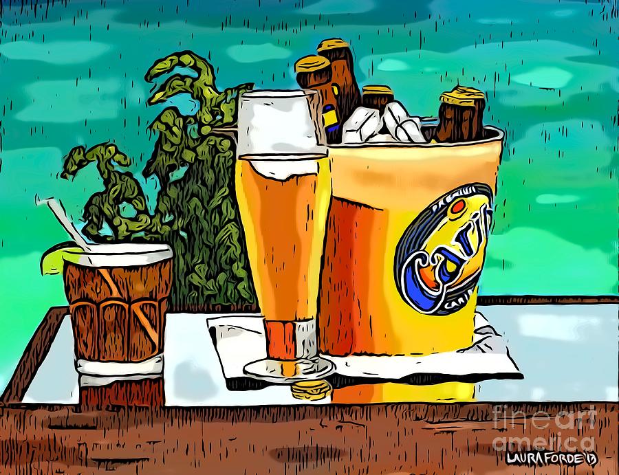 Carib Beer Digital Art by Laura Forde