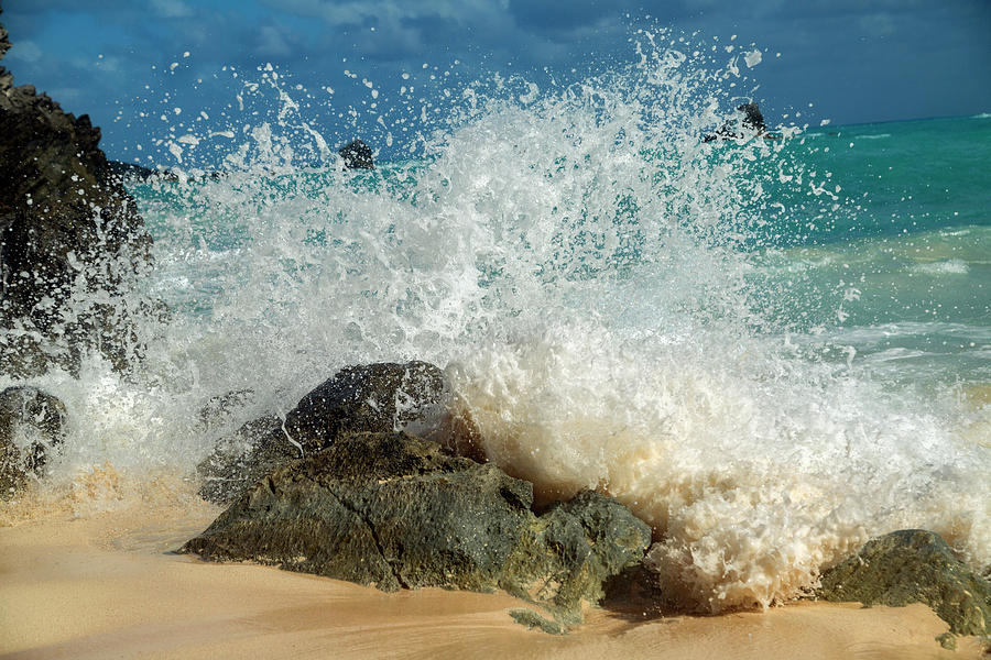 Caribbean Charismatic Ocean Splash Photograph